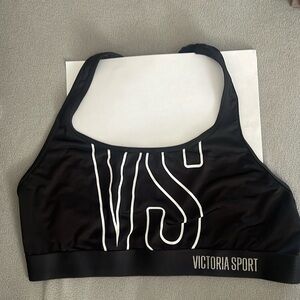 VS sports bra black w. White writing